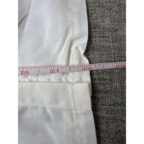 American Sweetheart Womens Button Up Shirt Ivory Off White Medium Long Sleeve - Picture 6 of 8